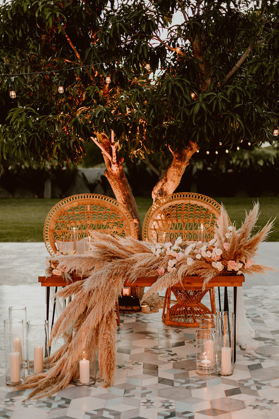 Pampas Grass wedding decor Inspiration