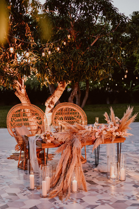 Pampas Grass wedding decor Inspiration