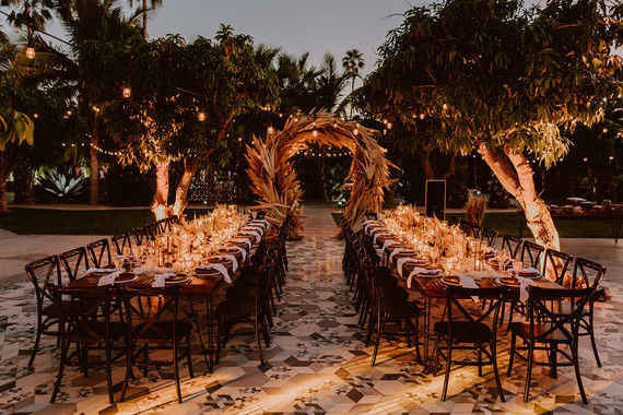 Pampas grass ceremony arch