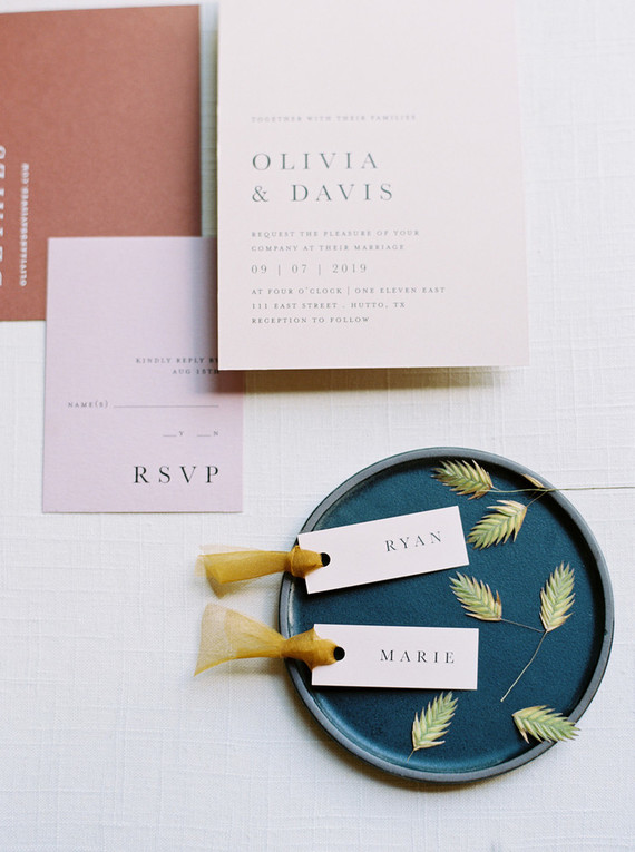 modern fall wedding invitations
