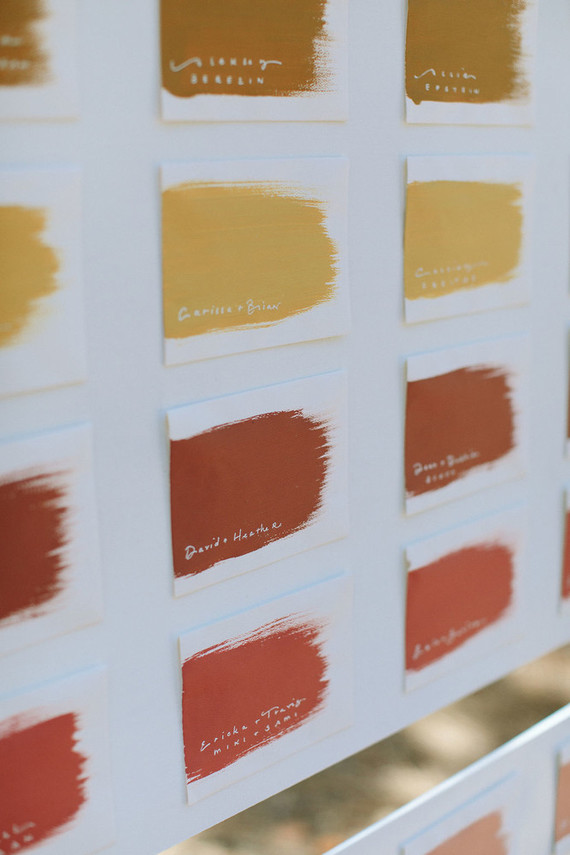 hand painted seating chart