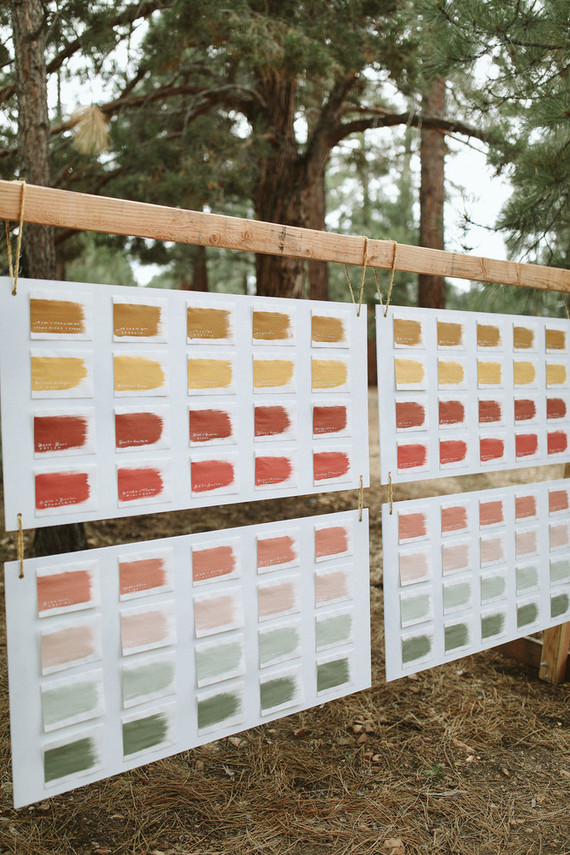 hand painted seating chart