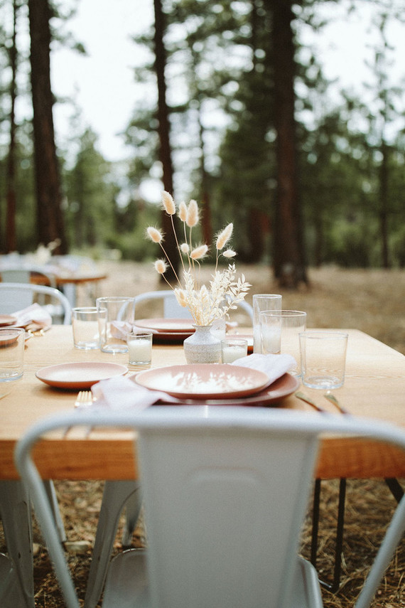 dusty pink tablescape