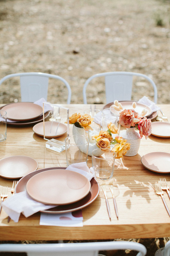 dusty pink tablescape