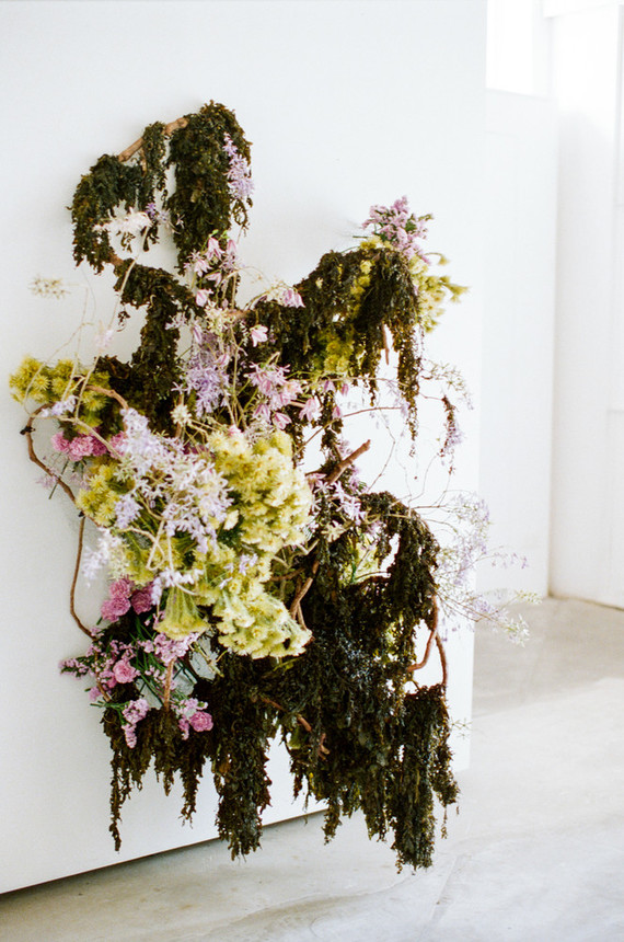 green floral installation