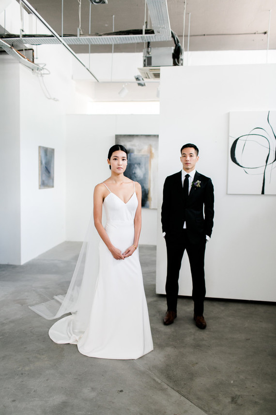 How to style a modern art gallery wedding Inspiration