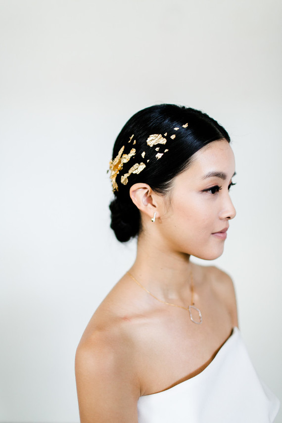 gold bridal hairstyle