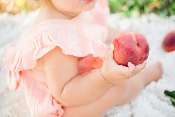 peach themed 1st birthday party