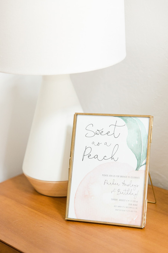 peach themed 1st birthday party