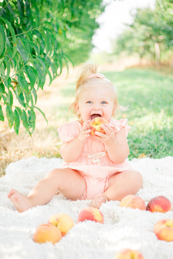 peach themed 1st birthday party