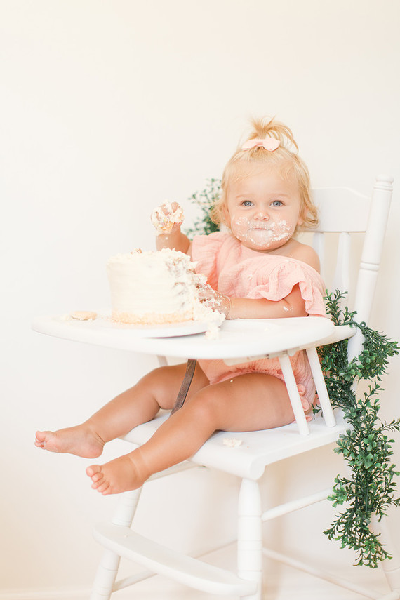 peach themed 1st birthday party