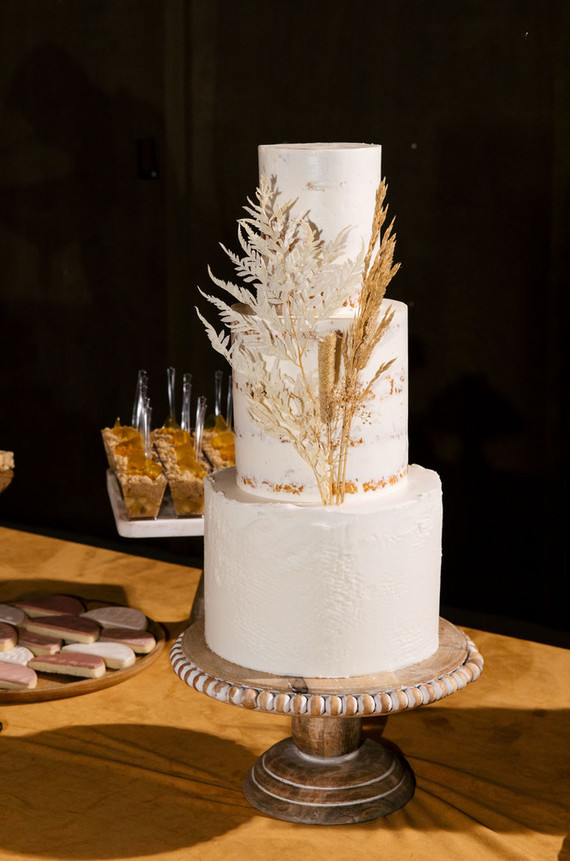 modern boho wedding cake