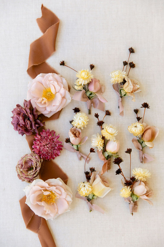 early fall boutonnières