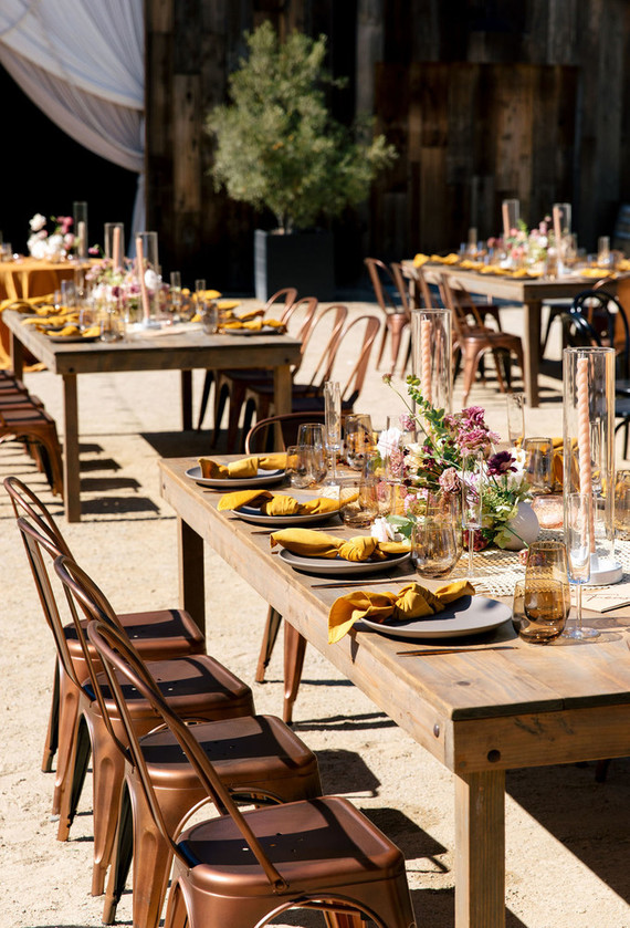 mustard + blush wedding ideas