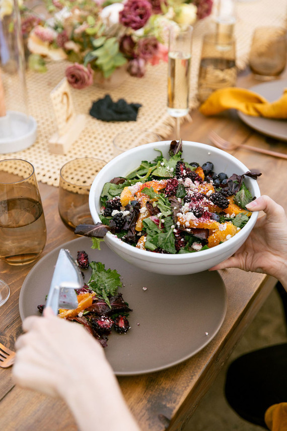 family style wedding reception