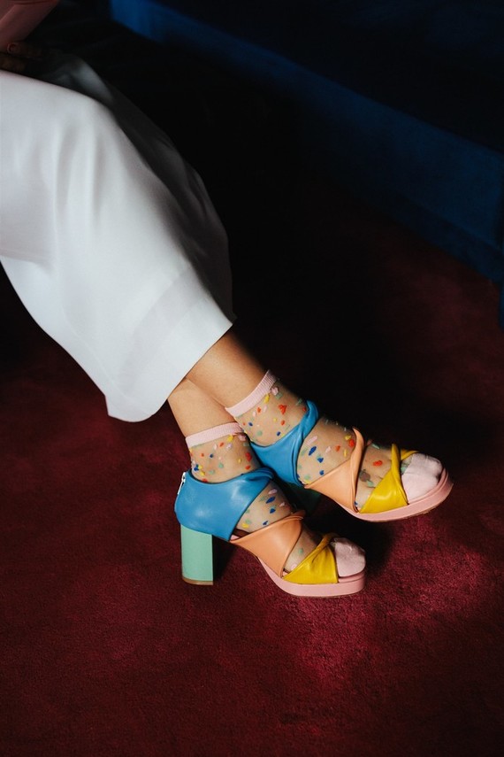 colorful wedding shoes