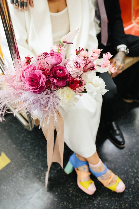 bright pink bridal bouquet Inspiration