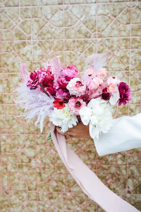 bright pink bridal bouquet Inspiration
