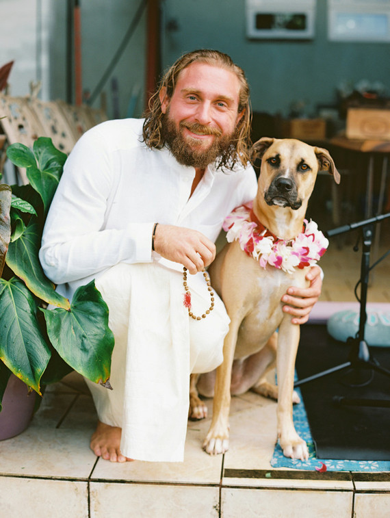 Ram Dass officiated this couple’s bohemian Maui wedding