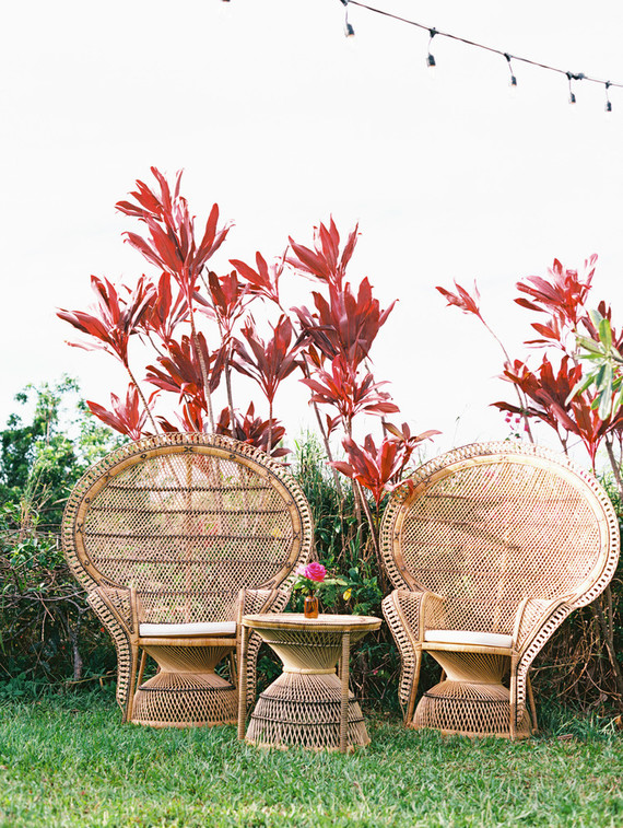 peacock chairs for bohemian wedding Inspiration