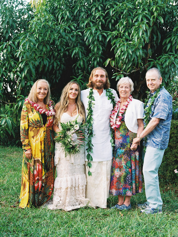 Ram Dass officiated this couple’s bohemian Maui wedding