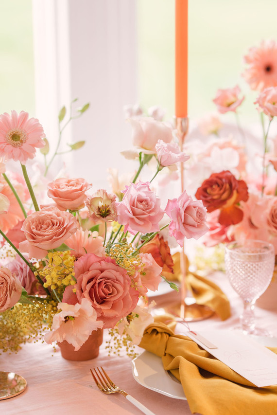 pink centerpiece