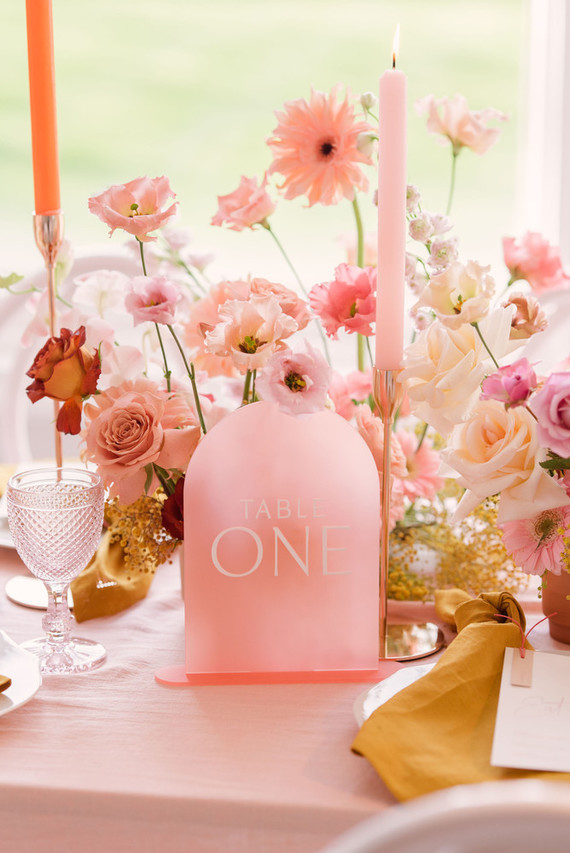 pin acrylic table numbers