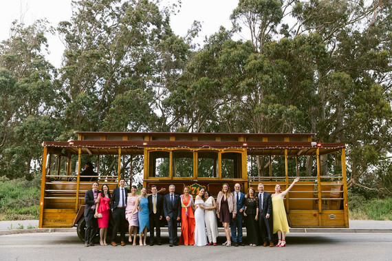 san francisco wedding with cable car