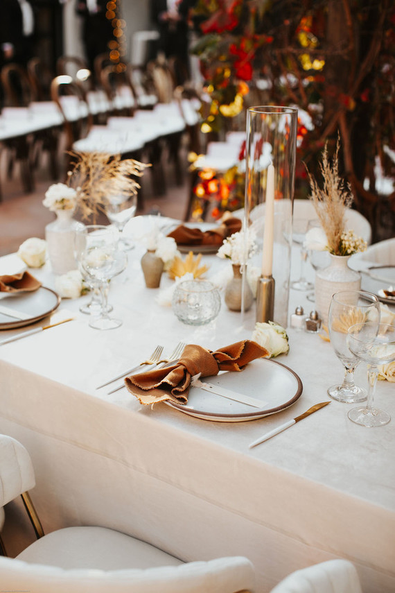 chic neutral place settings