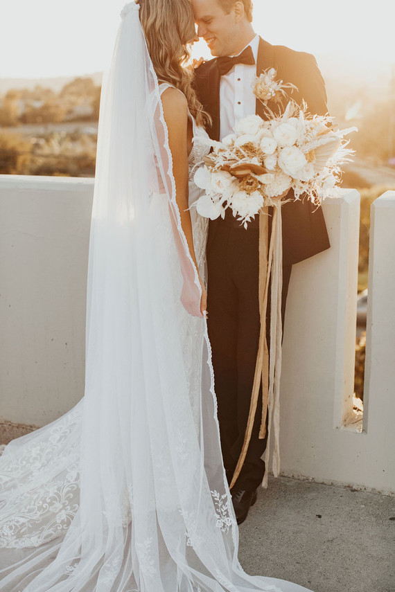 Boho glam bridal bouquet