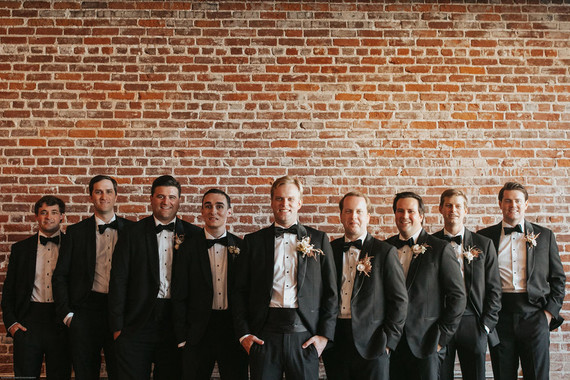 Groomsmen in The Black Tux