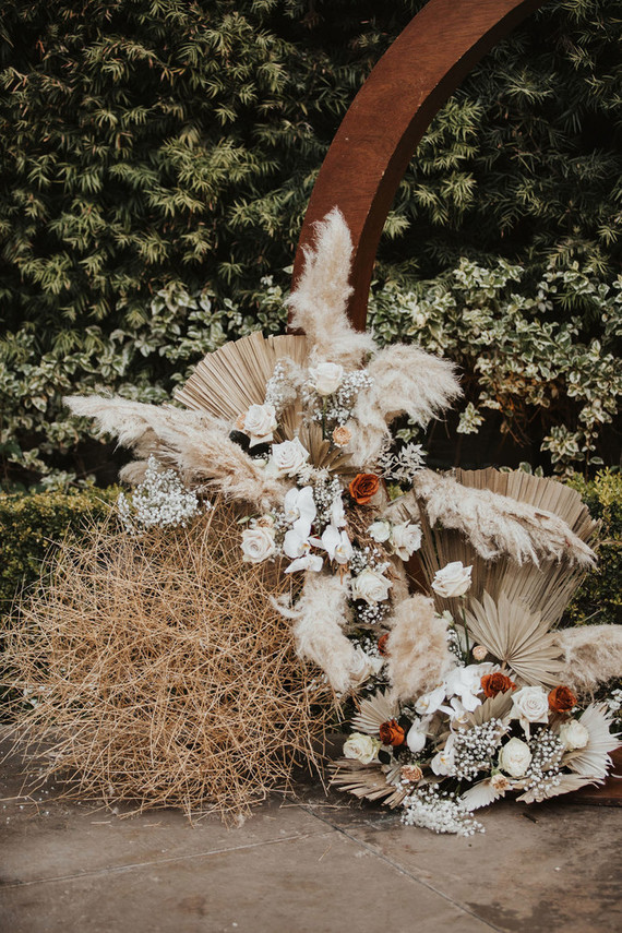 Pampas grass ceremony hoop