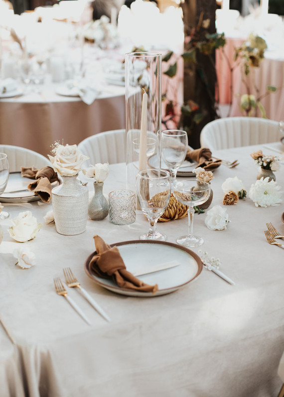 chic neutral place setting