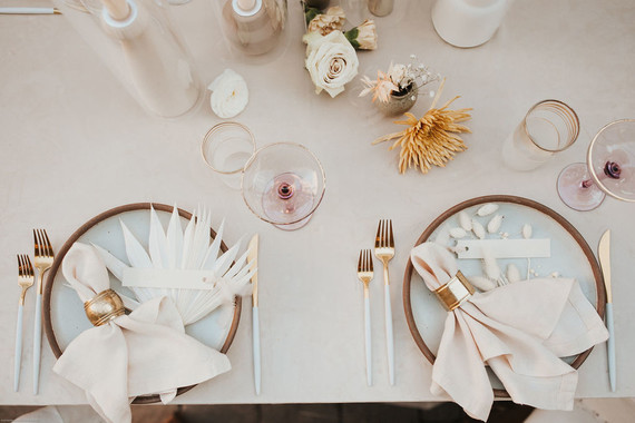 Boho romantic place settings