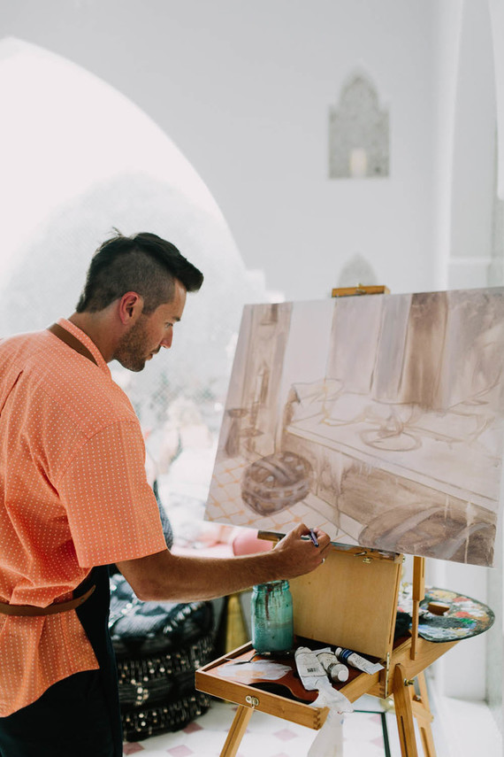 Live painter for wedding