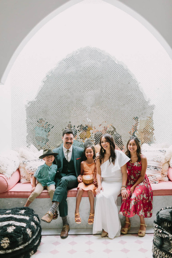 family wedding portrait