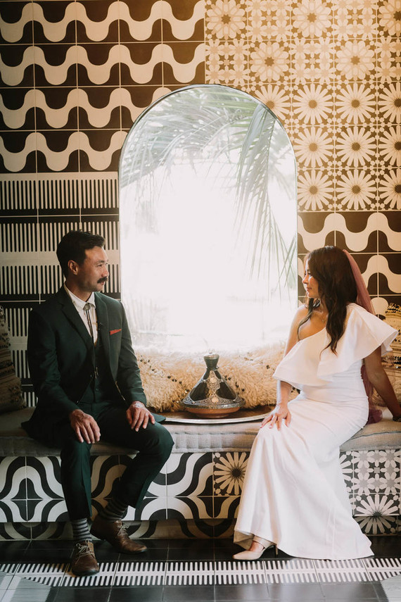 stylish vow reneal in Palm Springs Inspiration