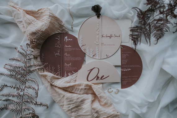 pink and blush wedding stationery