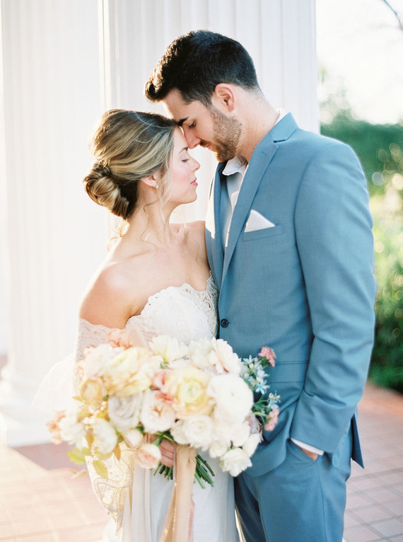 blue groom's suit
