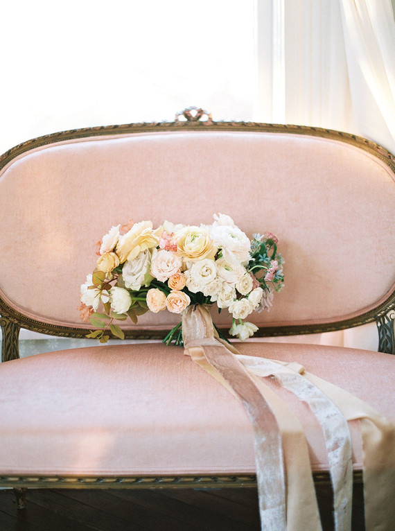 soft pastel spring bridal bouquet