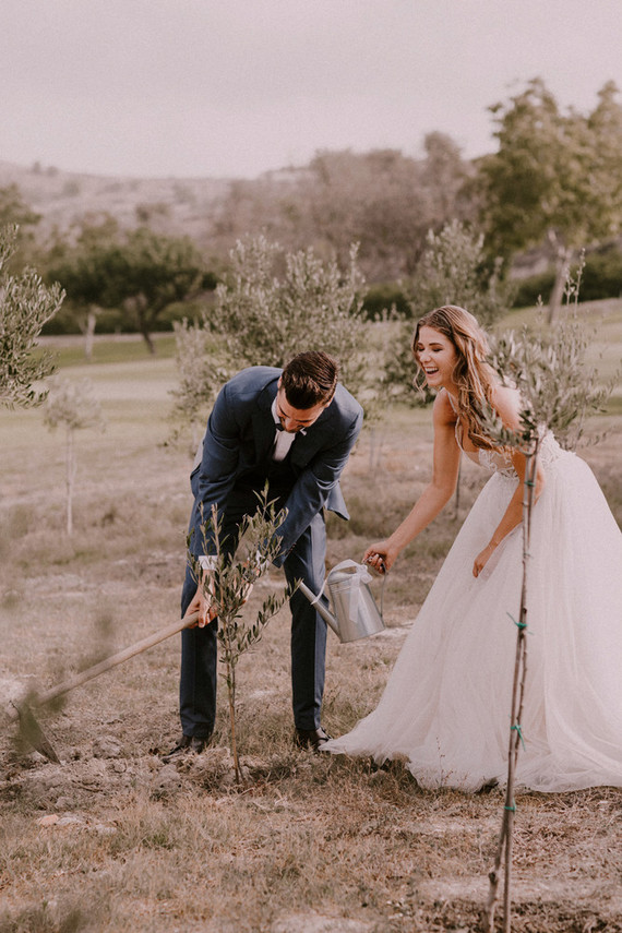tree planting wedding