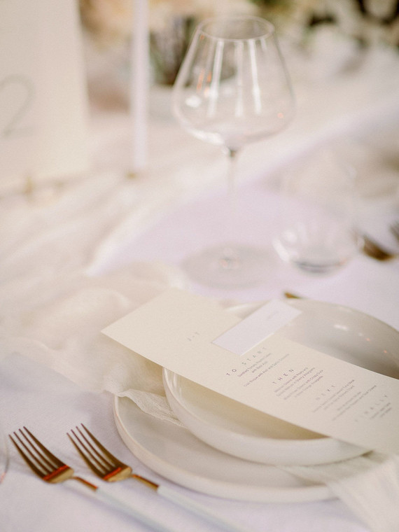 white and blush wedding tablescape
