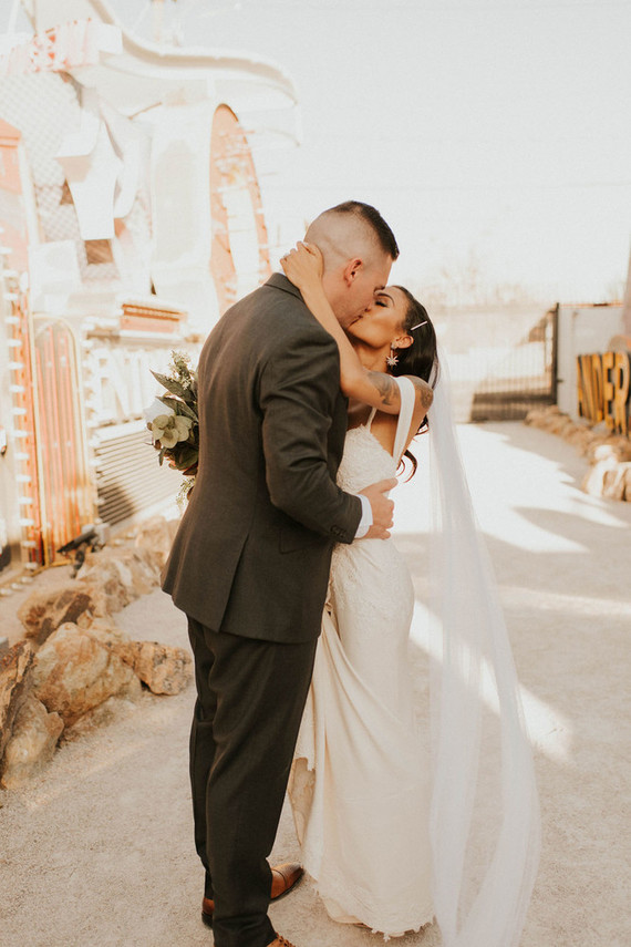 Las Vegas Neon Museum elopement Inspiration