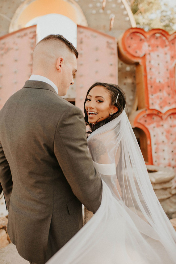 Las Vegas Neon Museum elopement Inspiration