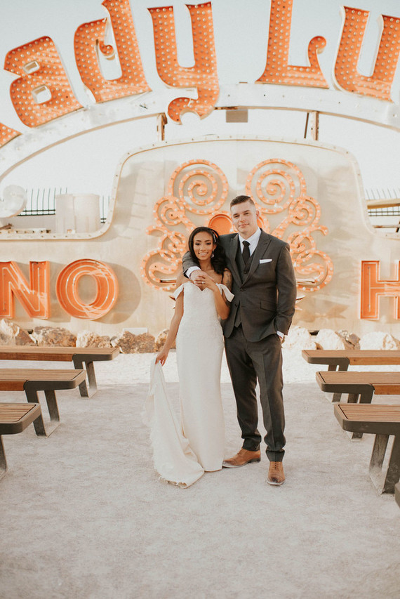 Neon Museum Vegas wedding