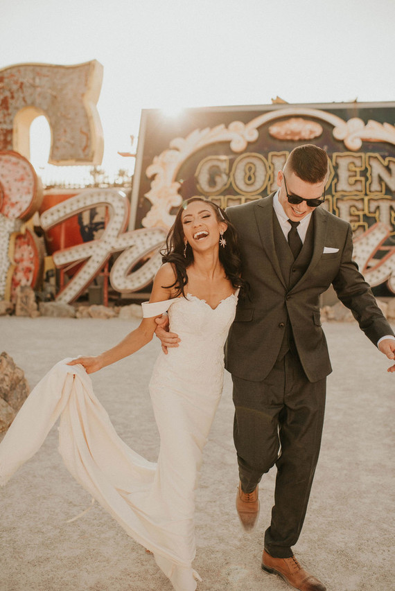 Neon Museum Vegas wedding Inspiration