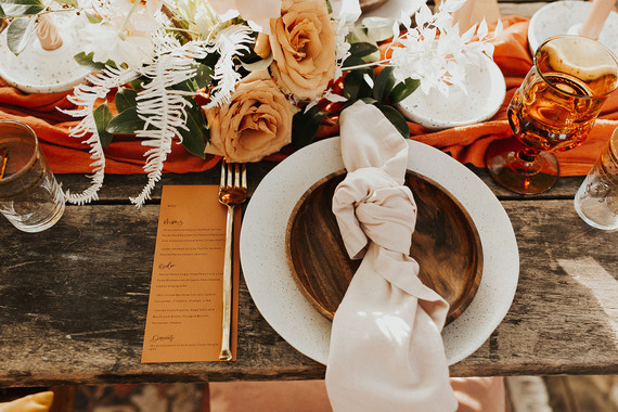 fall wedding place setting