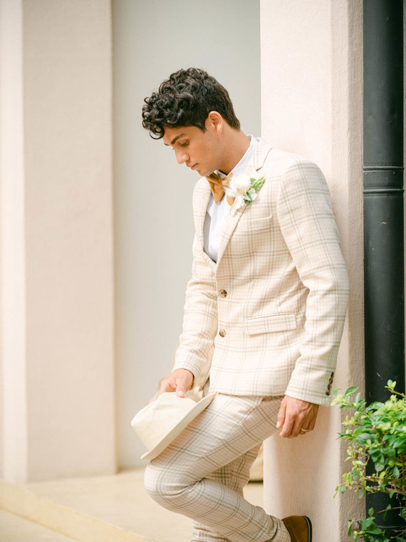 unique plaid grooms suit