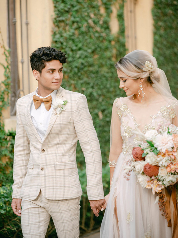 unique plaid grooms suit