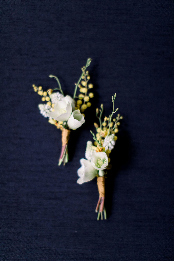 yellow boutonierres